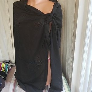 Maternite Maternity net fishnet sarong Swim wrap skirt cover-up pregnant net O/S